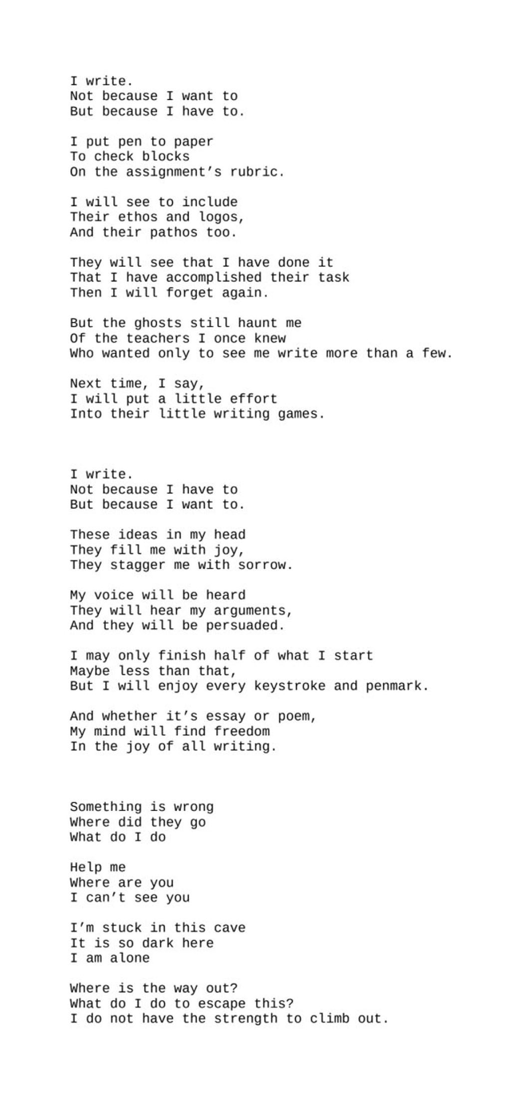 Anthony Chovy Leone — I Write